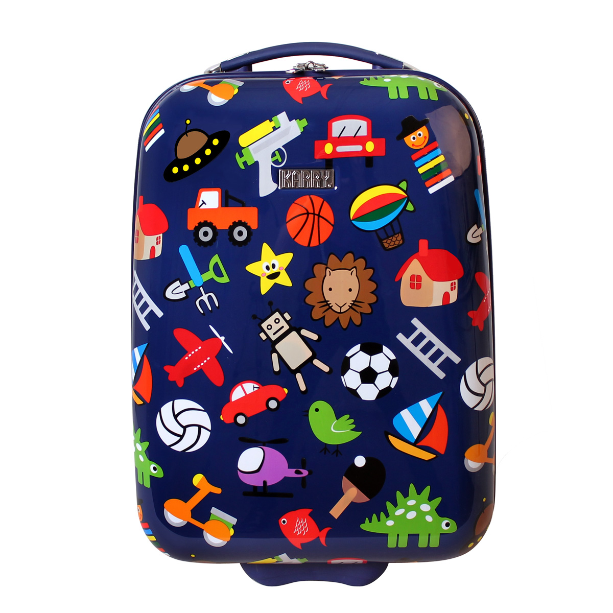 Children's Hard case Hand luggage Suitcase LED Skater Rolls for boys