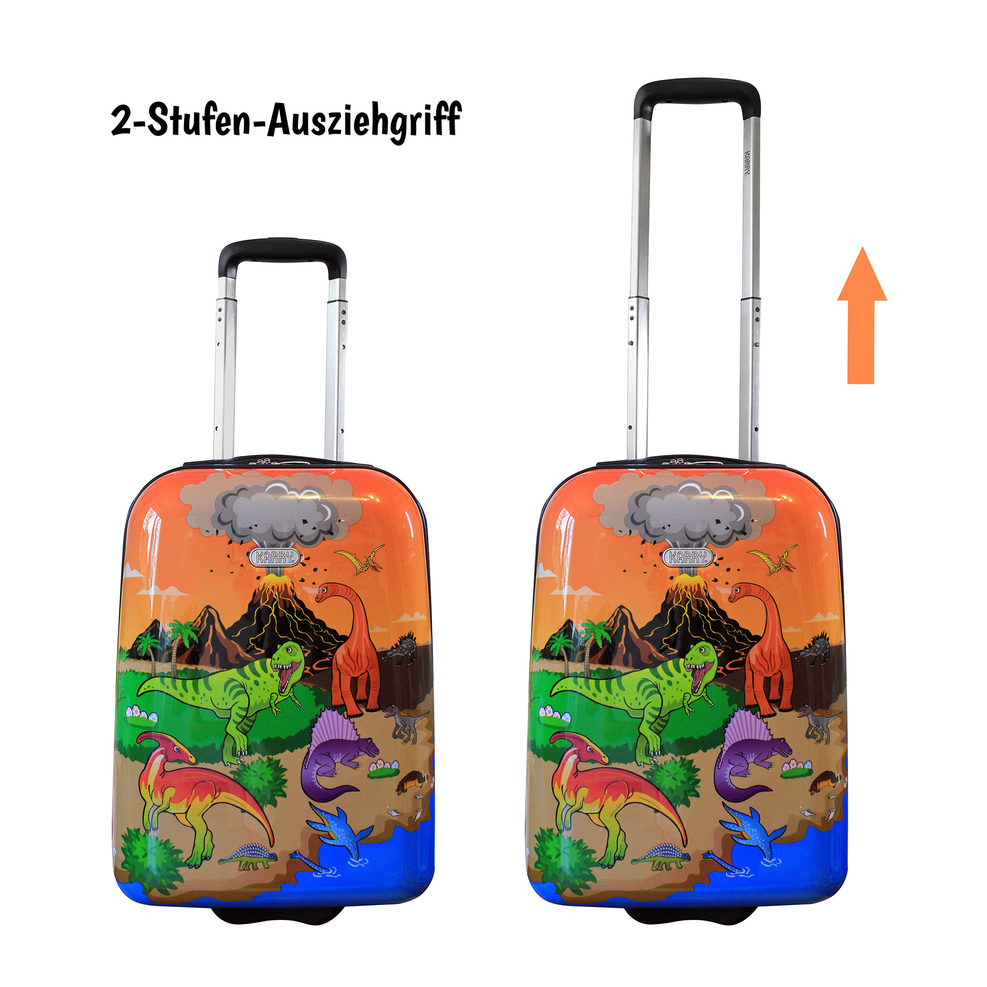 Kinder Handgepäck Hartschalen Koffer mit LED Rollen 28 Liter